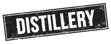 Siyah grungy dikdörtgen mühür işareti üzerinde diSTILLERY metin.