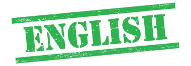 Yeşil grungy vintage kauçuk damga üzerine ENGLISH metin.