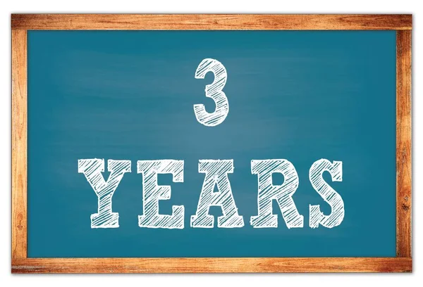 Years Written Blue Wooden Frame School Blackboard —  Fotos de Stock