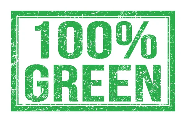 100 Verde Palavras Escritas Sinal Carimbo Retângulo Verde — Fotografia de Stock