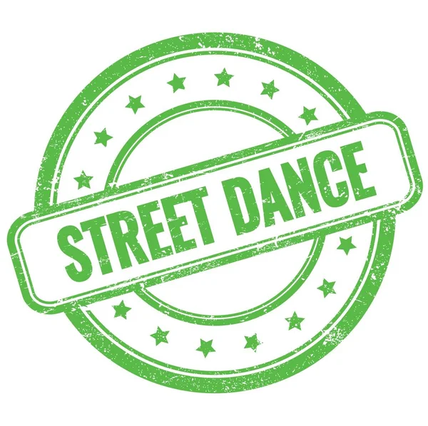 Street Dance Text Auf Grünem Grungy Rundem Gummistempel — Stockfoto