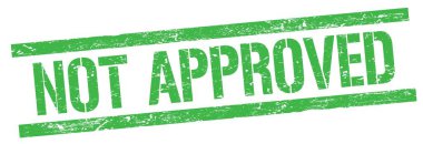 Yeşil grungy dikdörtgen işareti üzerinde Onaylanmamış metin.