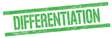 Yeşil grungy dikdörtgen mühür işareti üzerinde farklılık metni.