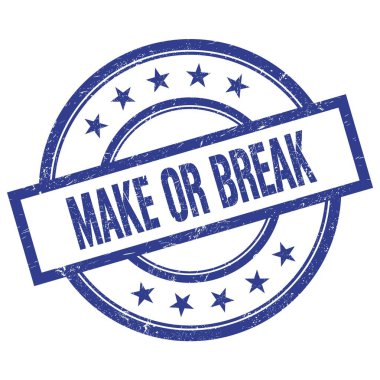 Mavi, yuvarlak, eski, lastik damgalı bir metin yap ya da kır.