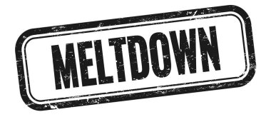 MELTDOWN metin üzerinde siyah grungy vintage dikdörtgen damgası.