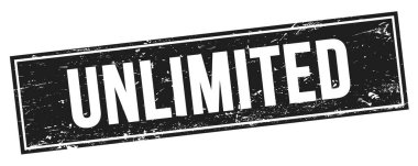 Siyah grungy dikdörtgen damga işareti üzerinde Sınırsız metin.