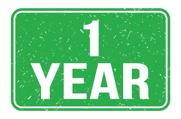 Year Words Written Green Rectangle Stamp Sign — Stock Photo, Image