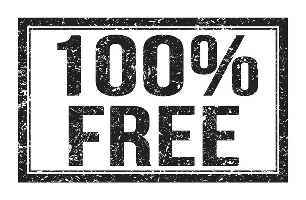 100 Free Words Written Black Rectangle Stamp Sign — Foto Stock