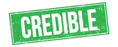 Yeşil grungy dikdörtgen damga işareti üzerinde CREDIBLE metin.