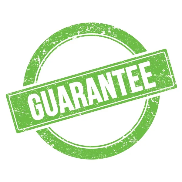 Guarantee Text Green Grungy Vintage Stamp — Stockfoto