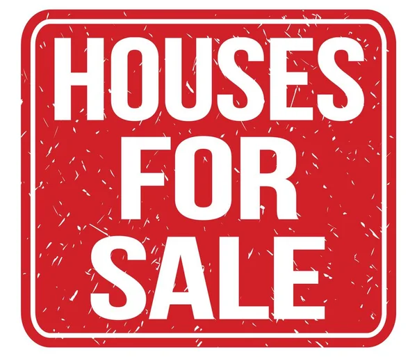 Häuser Verkauf Text Auf Rotem Vintage Stempelschild Geschrieben — Stockfoto