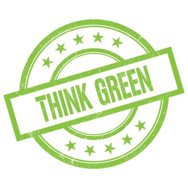 Yeşil yuvarlak vintage kauçuk damga üzerine yazılmış yeşil metin düşünün.