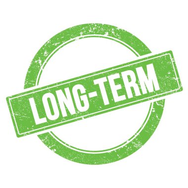 Yeşil grungy yuvarlak vintage pul üzerinde uzun dönem metni.