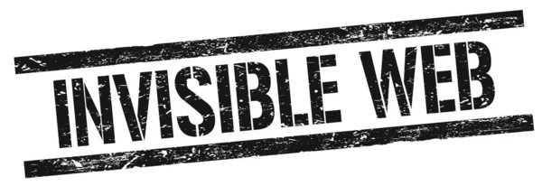 Invisible Web Text Black Grungy Rectangle Stamp Sign — Fotografia de Stock