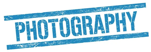 Photography Text Blue Grungy Rectangle Stamp Sign — 스톡 사진