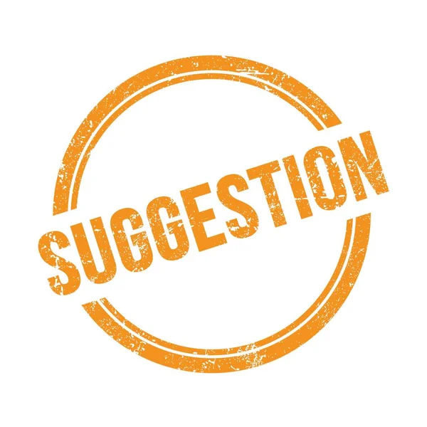 Turuncu grungy vintage yuvarlak damga üzerine yazılmış SUGGESTION metin.