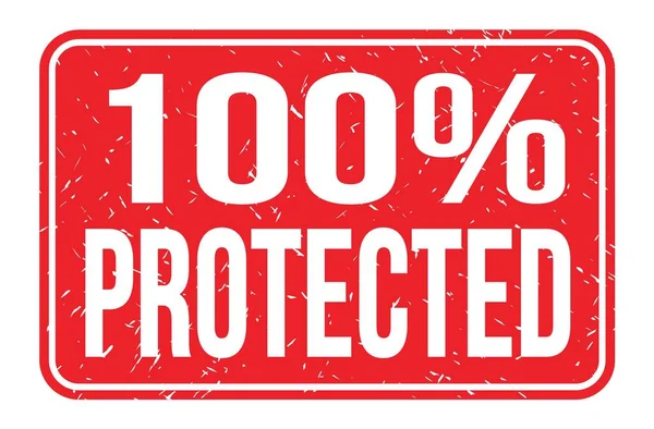 100 Защита Слова Написанные Знаке Красного Прямоугольника — стоковое фото