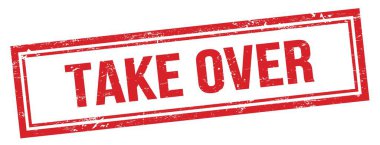 Kırmızı grungy vintage dikdörtgen damgalı metni devral.