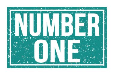 1 Numara, mavi dikdörtgen mühür işareti üzerine yazılmış kelimeler.