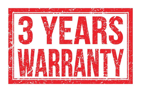 Years Warranty Words Written Red Rectangle Stamp Sign — Stok fotoğraf