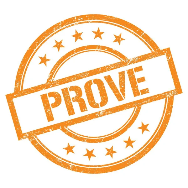 Turuncu yuvarlak plastik damga ile yazılmış İspat metni.