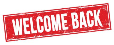 Kırmızı grungy dikdörtgen mühür işareti üzerinde Hoşgeldiniz metni.