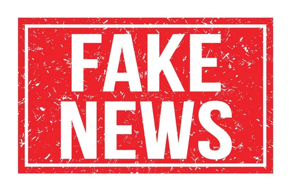 Fake News Wörter Auf Rotem Rechteck Stempelschild Geschrieben — Stockfoto
