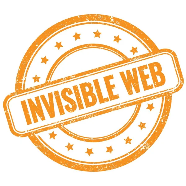 Web Invisible Mots Écrits Sur Timbre Orange — Photo