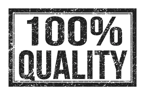 100 Quality Words Written Black Rectangle Stamp Sign — Stock Photo, Image
