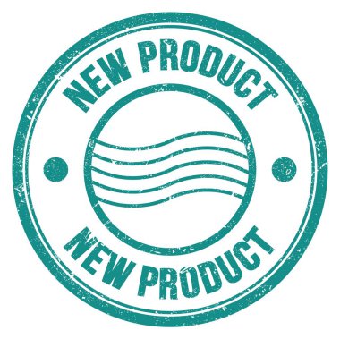 Mavi yuvarlak posta pulu tabelasına yazılmış yeni prodüksiyon kelimesi