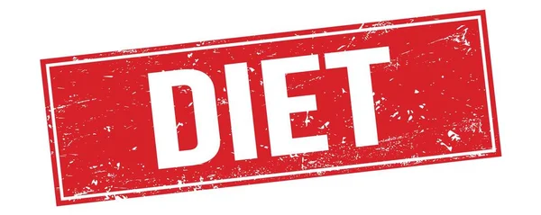 Diet Text Red Grungy Rectangle Stamp Sign — Stock Photo, Image
