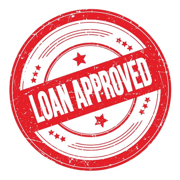 Loan Approved Text Red Grungy Texture Stamp — Stock Photo, Image