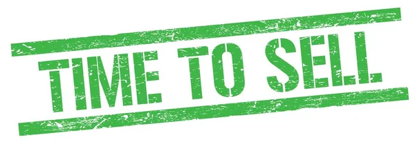 Czas Sprzedaż Tekst Zielonym Prostokątnym Znaku Znaczka Grungy — Zdjęcie stockowe