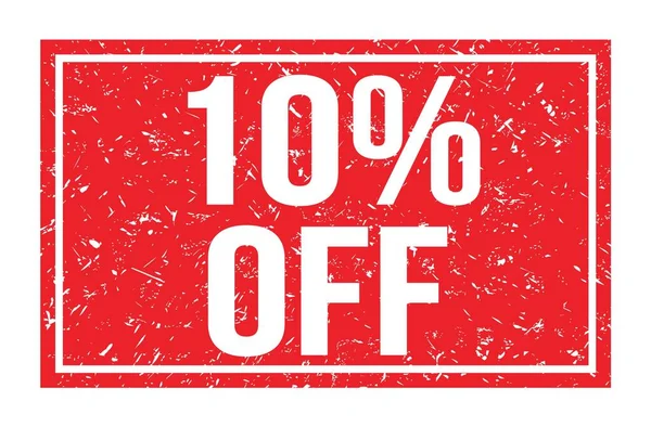 % 10 indirimli, kırmızı dikdörtgen işareti üzerine yazılmış kelimeler