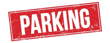 Kırmızı grungy dikdörtgen damga işareti üzerine park metni.