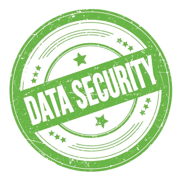 Data Security Text Green Grungy Texture Stamp — Stock Photo, Image