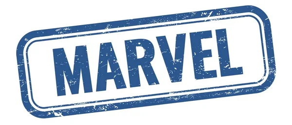 Marvel Text Blue Grungy Vintage Rectangle Stamp — Photo