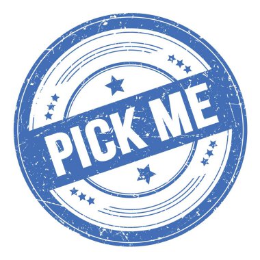 Mavi yuvarlak grungy doku damgası üzerine ME metni seçin.