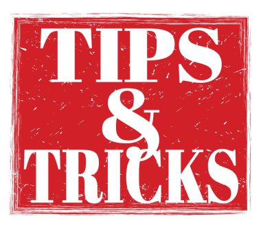 İpuçları & TRICKS, kırmızı grungy işareti üzerine yazılmış