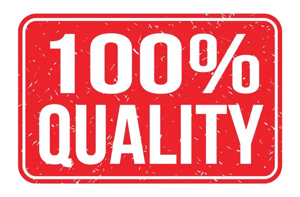 100 Quality Words Written Red Rectangle Stamp Sign — Foto de Stock