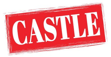 Kırmızı dikdörtgen damga işareti üzerine yazılmış CaSTLE metni.