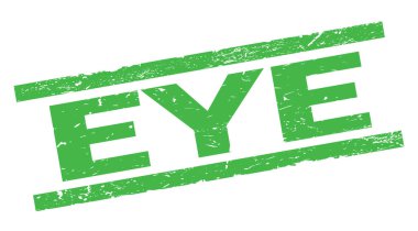 Yeşil dikdörtgen damga işareti üzerine yazılan göz metaforu.