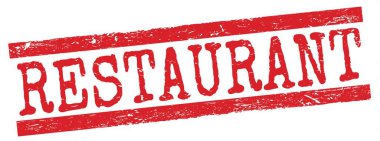 Kırmızı grungy satır işareti üzerine yazılmış RESTAURANT metin.