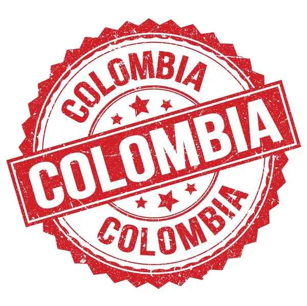 Colombia Texto Escrito Rojo Ronda Sello — Foto de Stock