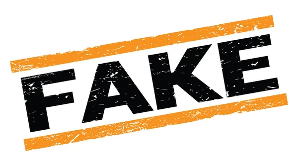 Fake Text Auf Orangefarbenem Rechteck Stempelschild Geschrieben — Stockfoto