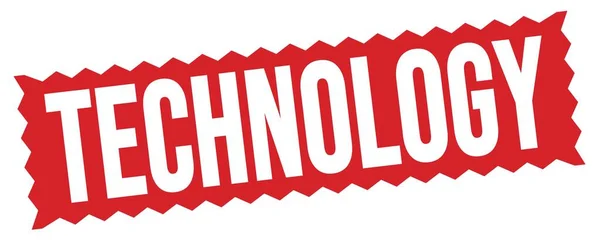 Technology Text Written Red Zig Zag Stamp Sign — Stock Photo, Image