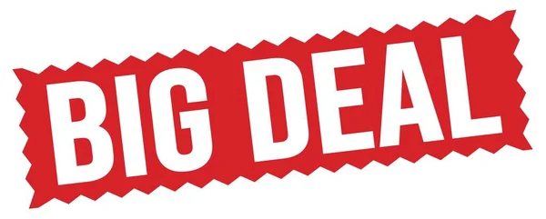 Big Deal Text Written Red Zig Zag Stamp Sign — Stockfoto