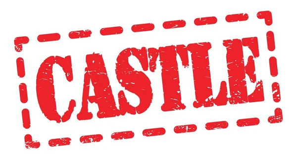 Castle Szöveg Piros Kötőjel Felirattal — Stock Fotó