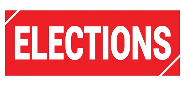 Текст Elections Написаний Червоному Гранжевому Знаку Марки — стокове фото