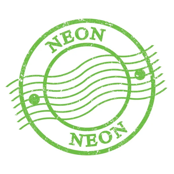 Neon 우표에 쓰여진 — 스톡 사진